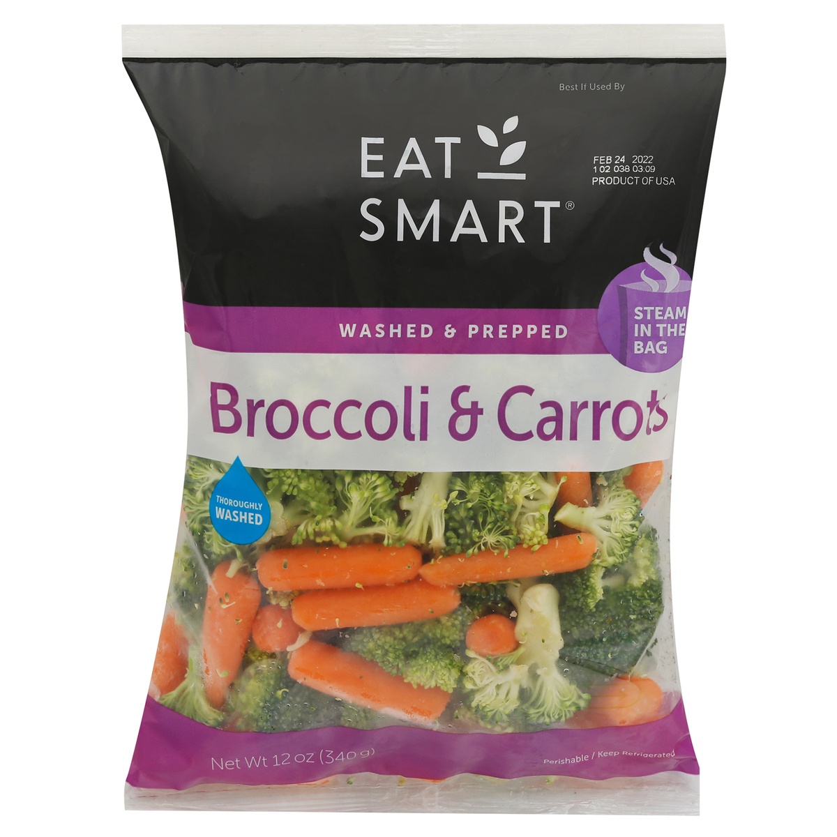 slide 1 of 1, Eat Smart Broccoli & Carrots, 12 oz