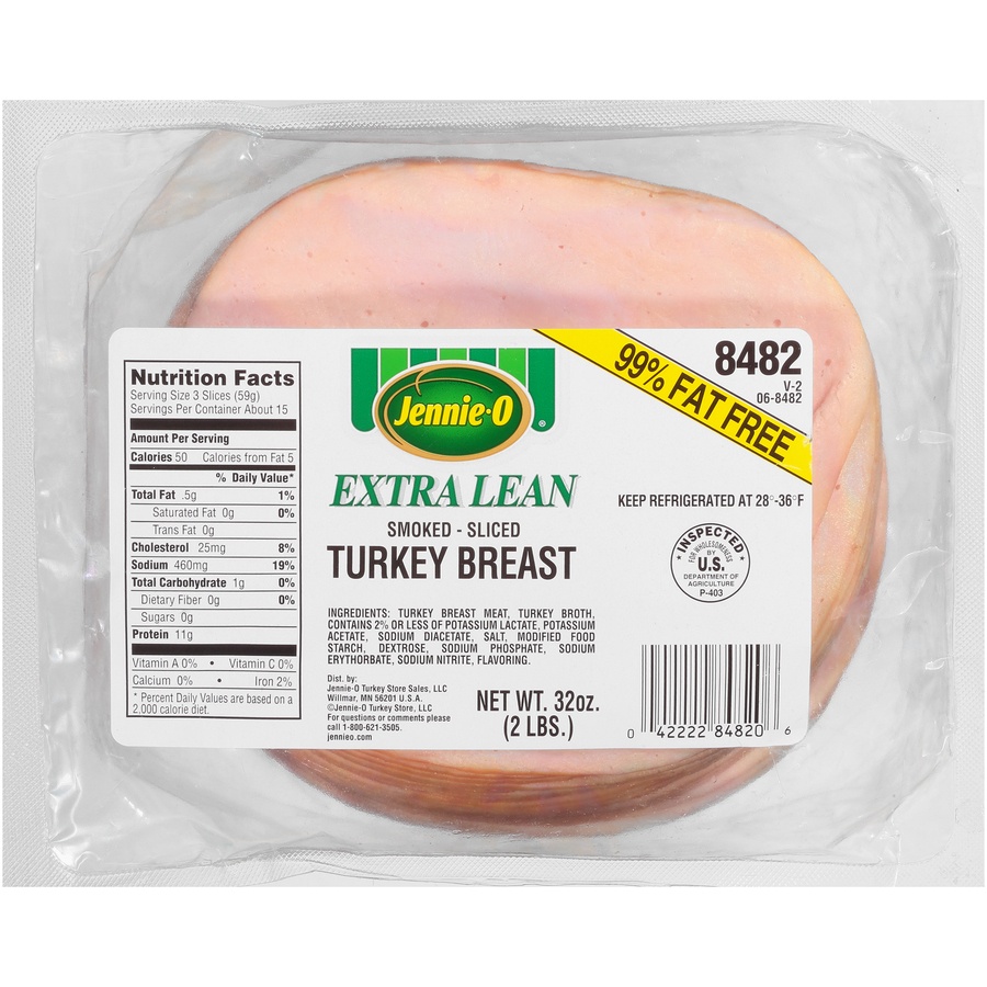 slide 1 of 6, Jennie-O Extra Lean Smoked Turkey Breast, 2 lb