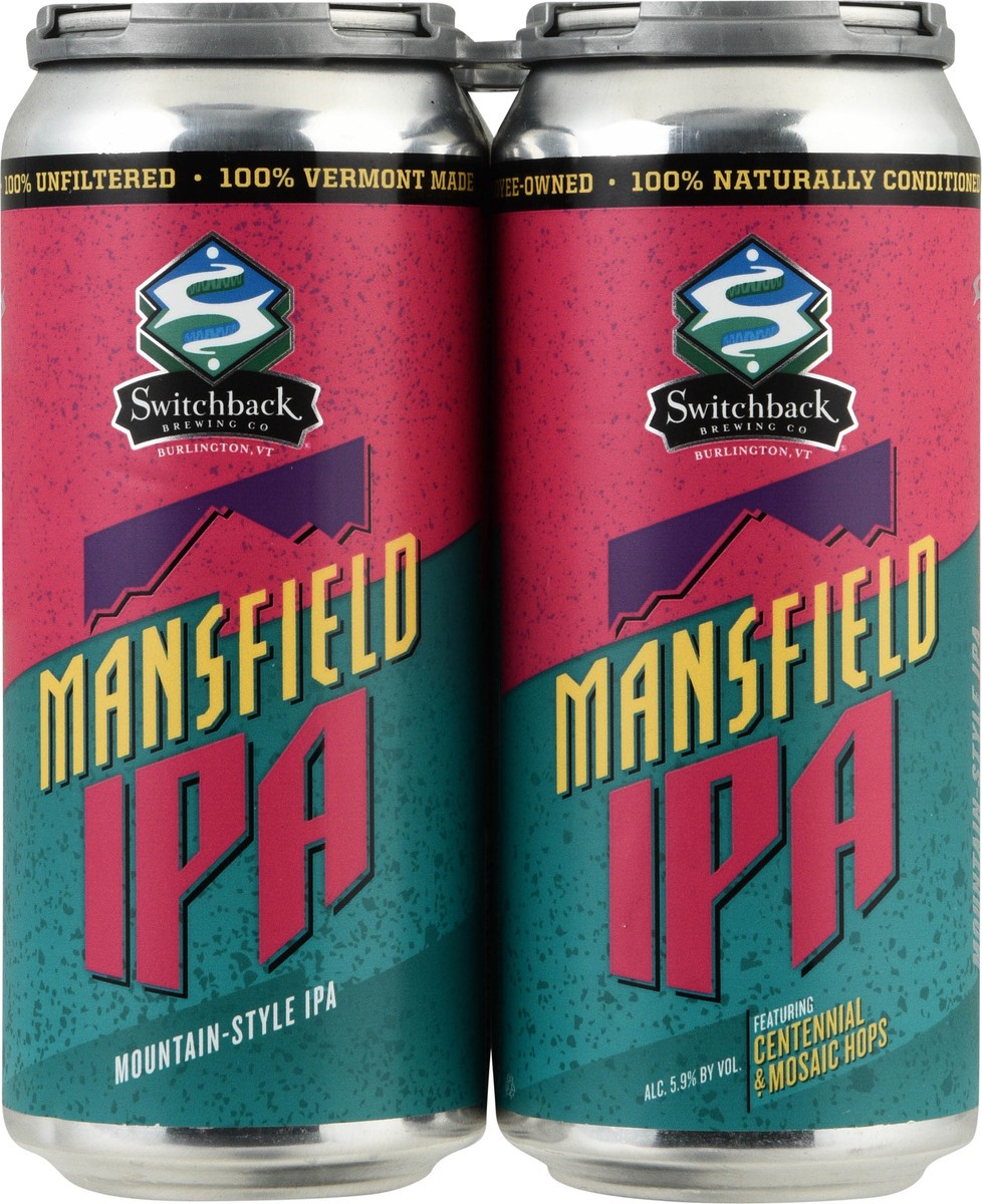 slide 6 of 13, Switchback Brewing Co Mountain-Style IPA Mansfield IPA Beer 4 Cans, 16 oz