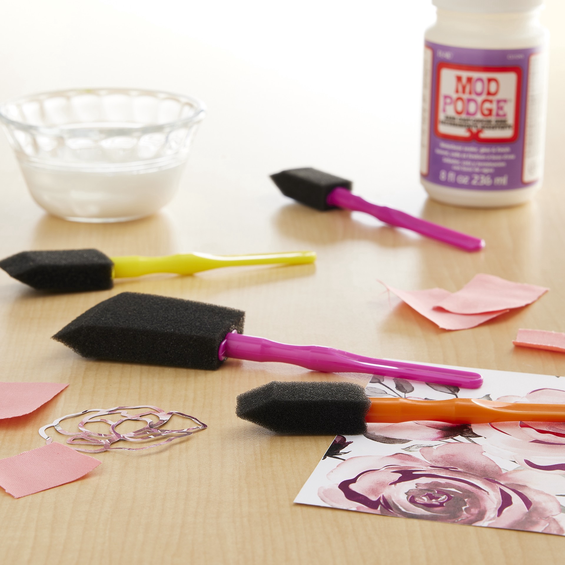 slide 4 of 6, Mod Podge Foam Brush Set, 1/2 in