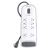 slide 9 of 17, Belkin 8-outlet Surge Protector with 6 ft Power Cord and Telephone and Cable/Satellite Protection, 1 ct