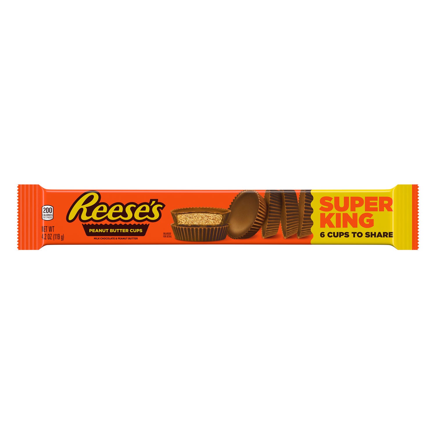 slide 1 of 9, Reese's Milk Chocolate Super King Size Peanut Butter Cups, Candy Pack, 4.2 oz, 4.2 oz