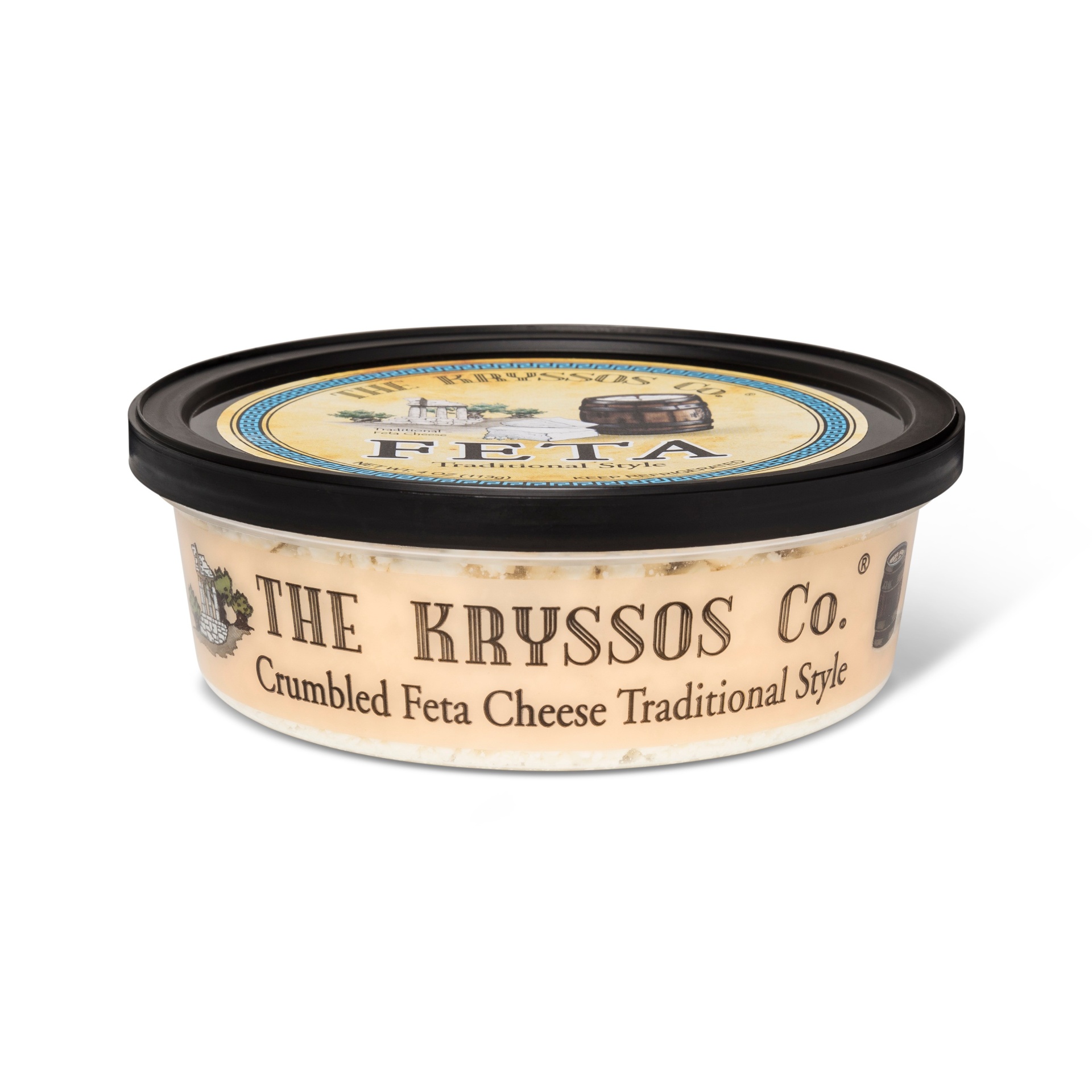 slide 1 of 6, Kryssos Traditional Style Feta Cheese Crumbles, 4 oz