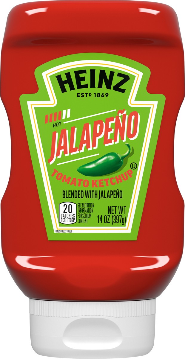 slide 5 of 9, Heinz Tomato Ketchup Blended With Jalapeno, 14 oz Squeeze Bottle, 14 oz