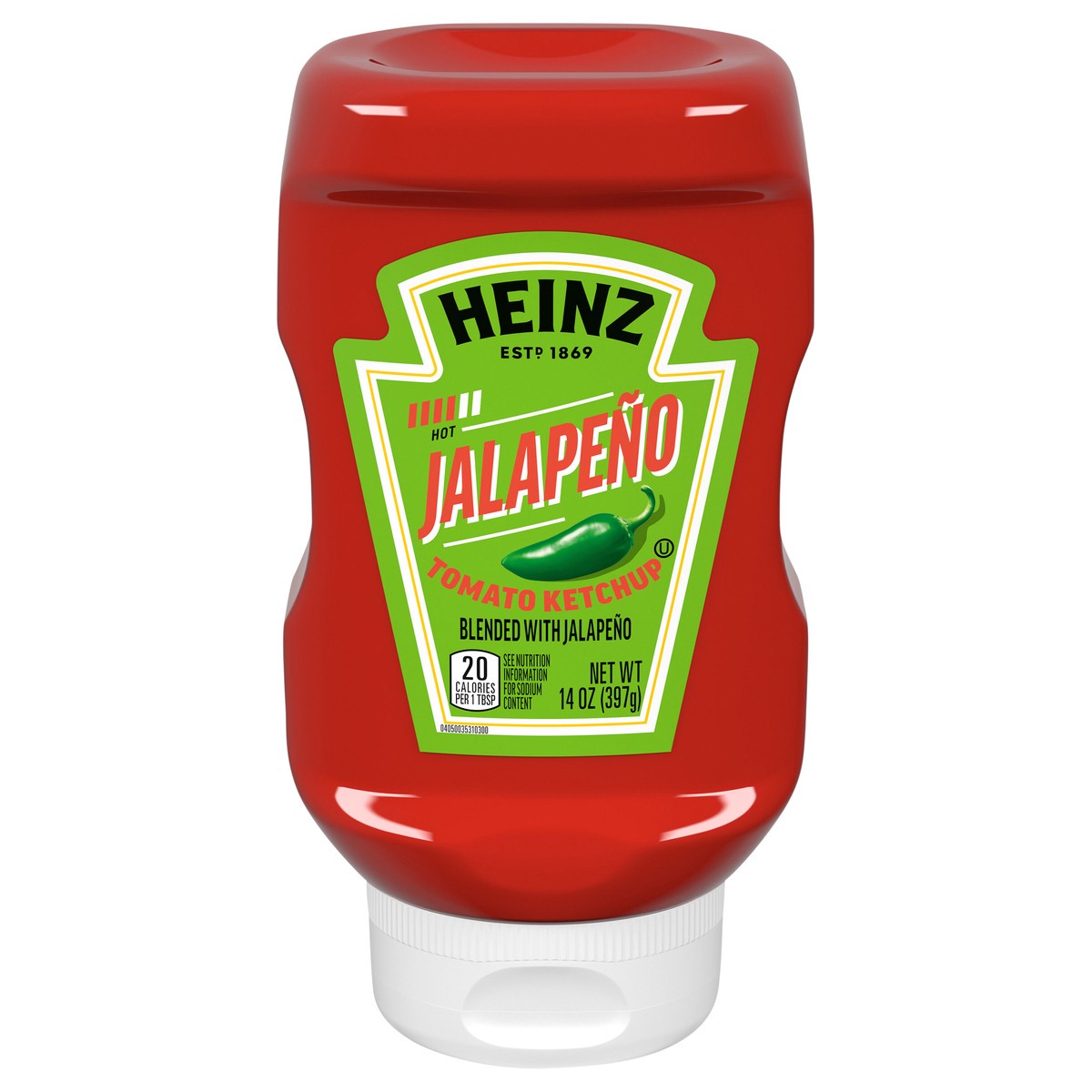 slide 1 of 9, Heinz Tomato Ketchup Blended With Jalapeno, 14 oz Squeeze Bottle, 14 oz
