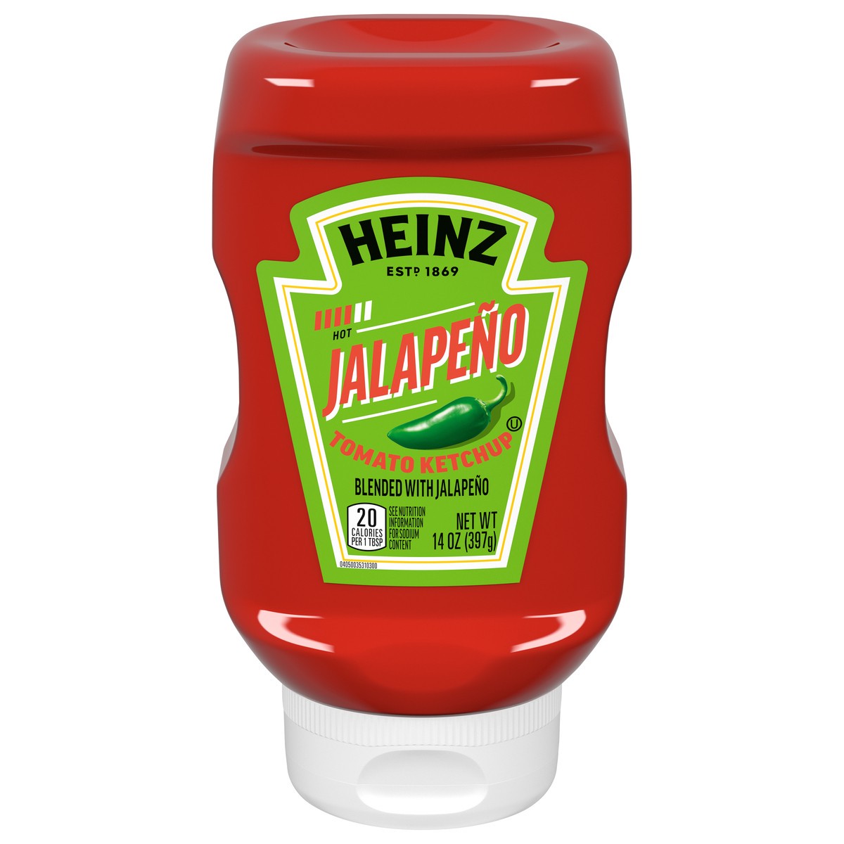 slide 1 of 9, Heinz Tomato Ketchup Blended With Jalapeno, 14 oz Squeeze Bottle, 14 oz