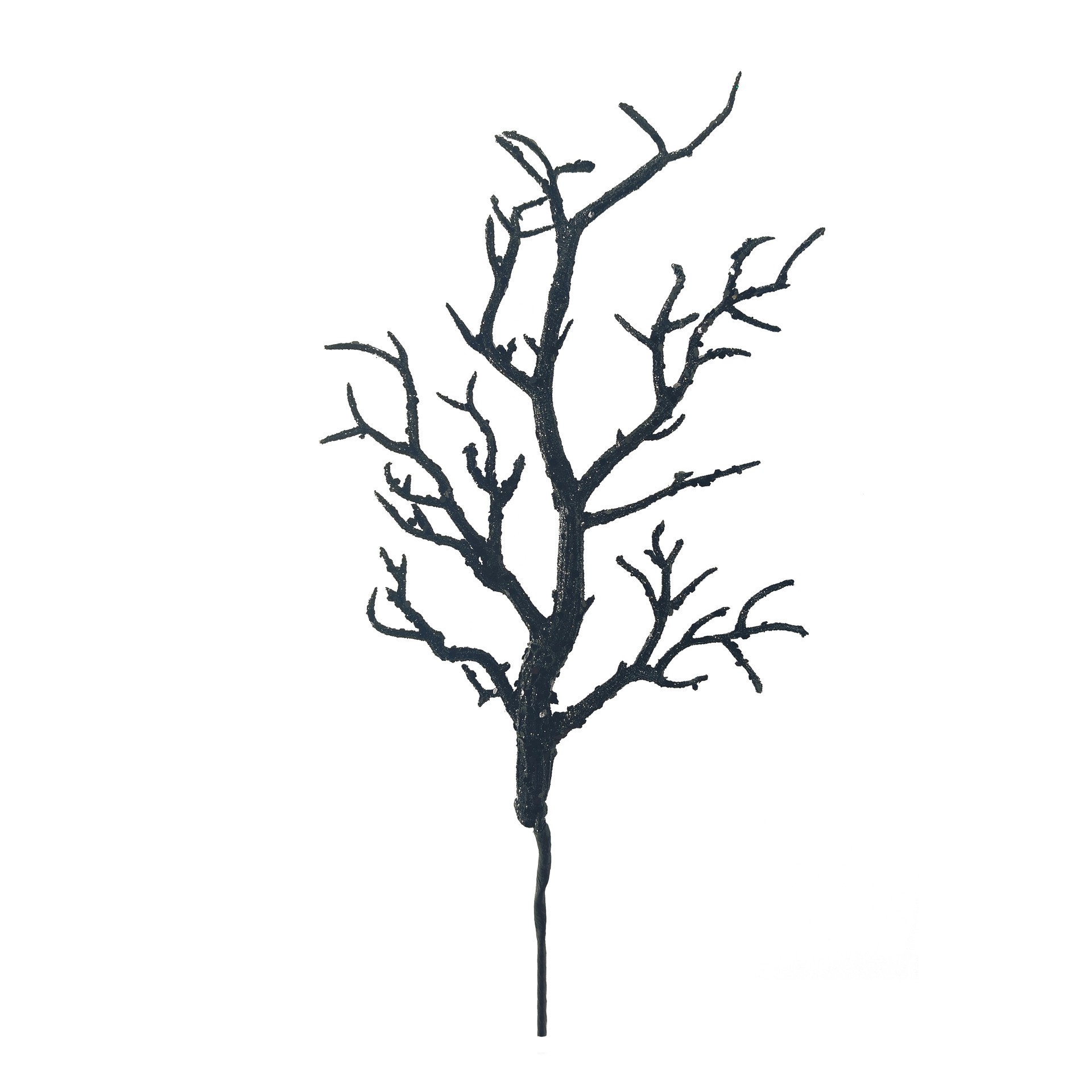 slide 2 of 3, 15" Black Glitter Branch Pick By Ashland, 15 in x 8 in x 1 in