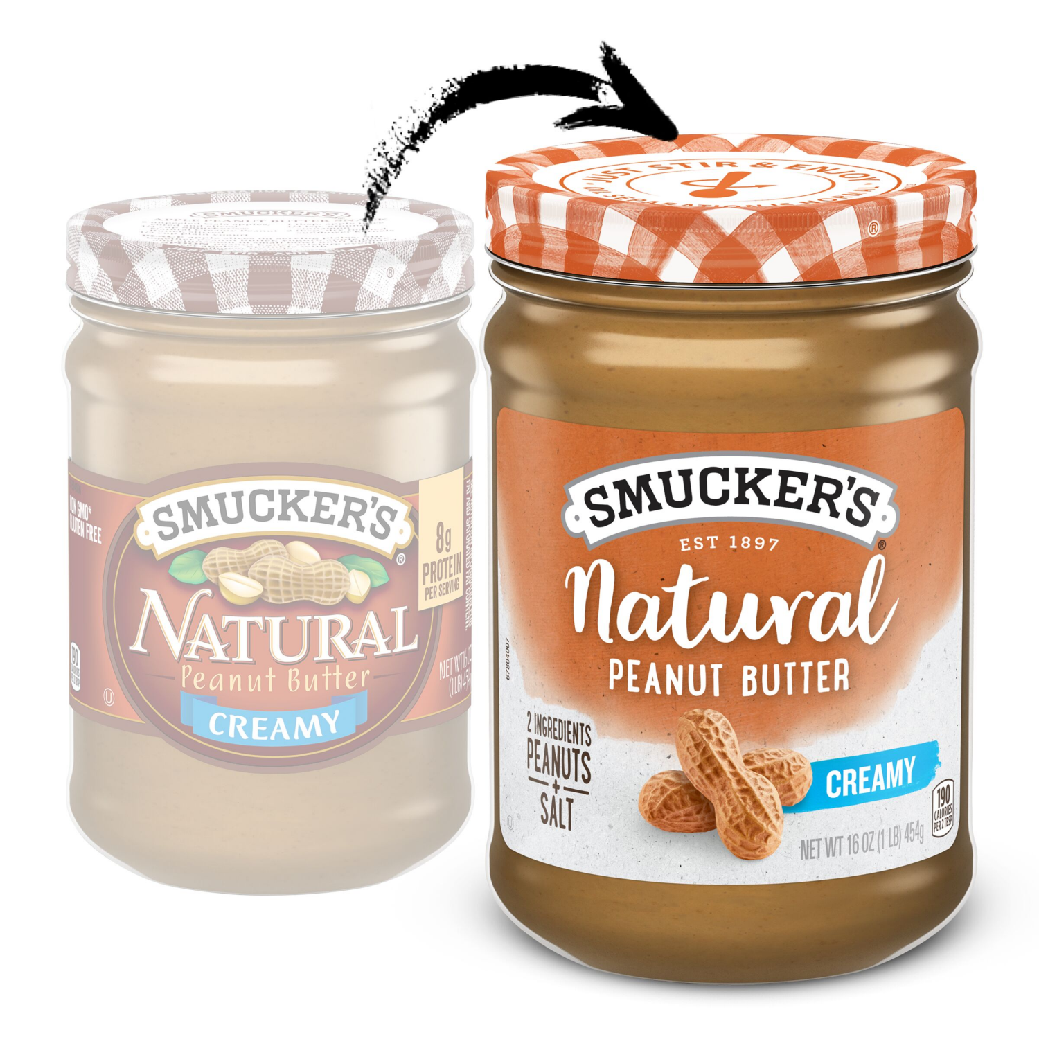 slide 2 of 7, Smucker's Smucker’s Natural Creamy Peanut Butter, 16 Oz. Jar, 16 oz