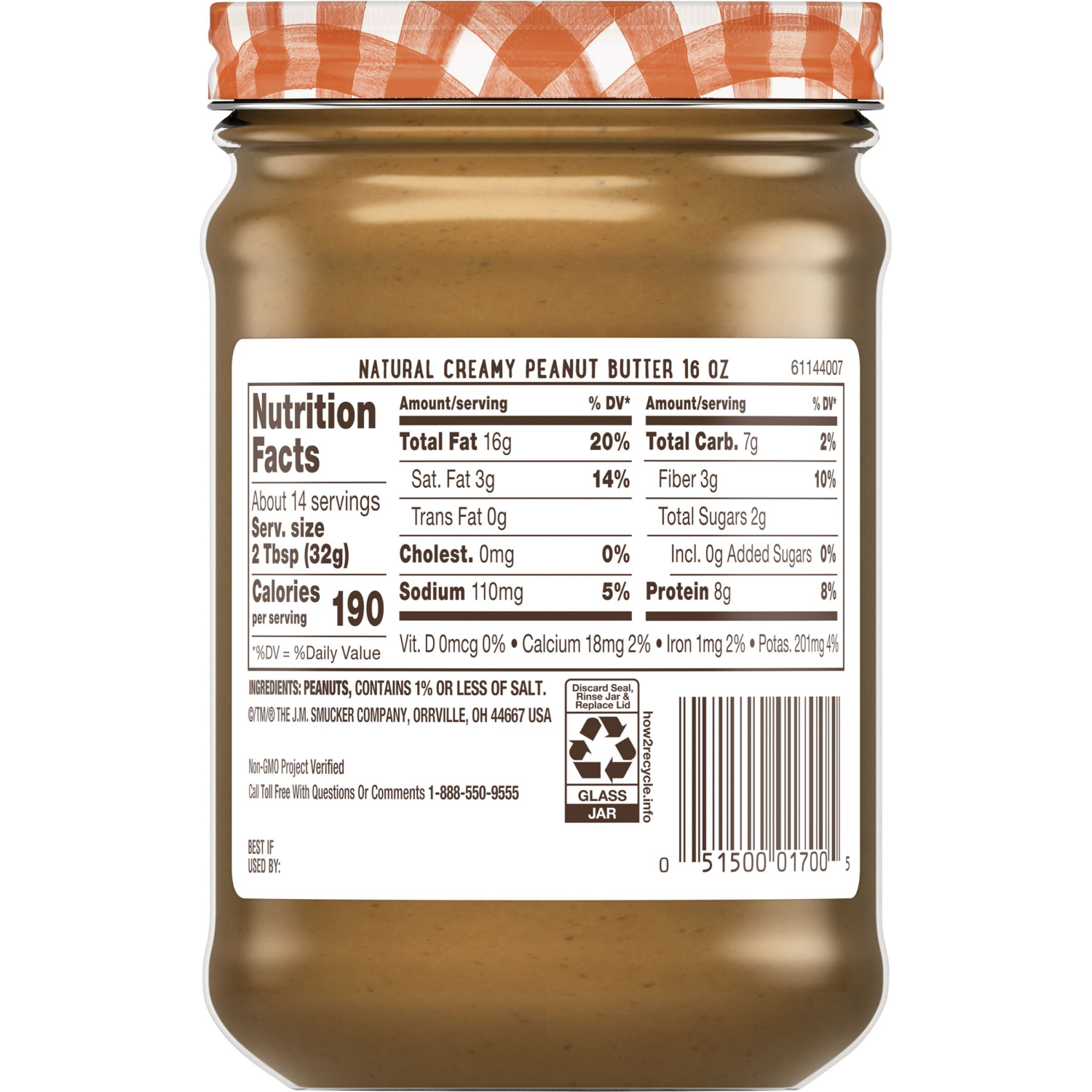 slide 4 of 7, Smucker's Smucker’s Natural Creamy Peanut Butter, 16 Oz. Jar, 16 oz