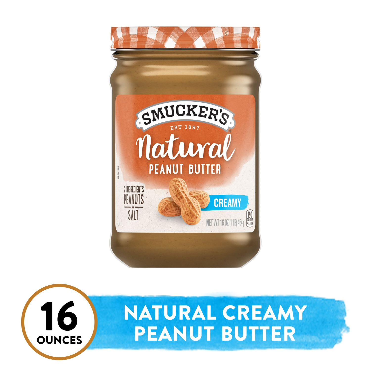 slide 1 of 7, Smucker's Smucker’s Natural Creamy Peanut Butter, 16 Oz. Jar, 16 oz