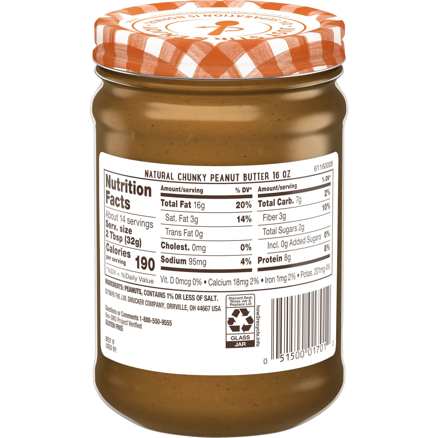 slide 4 of 7, Smucker's Smucker’s Natural Chunky Peanut Butter, 16 Oz. Jar, 16 oz