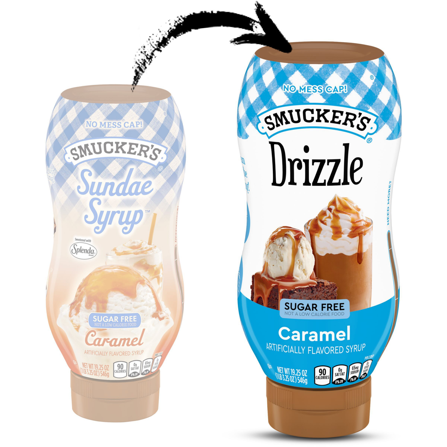 slide 3 of 8, Smucker's Syrup, Caramel, 19.25 oz