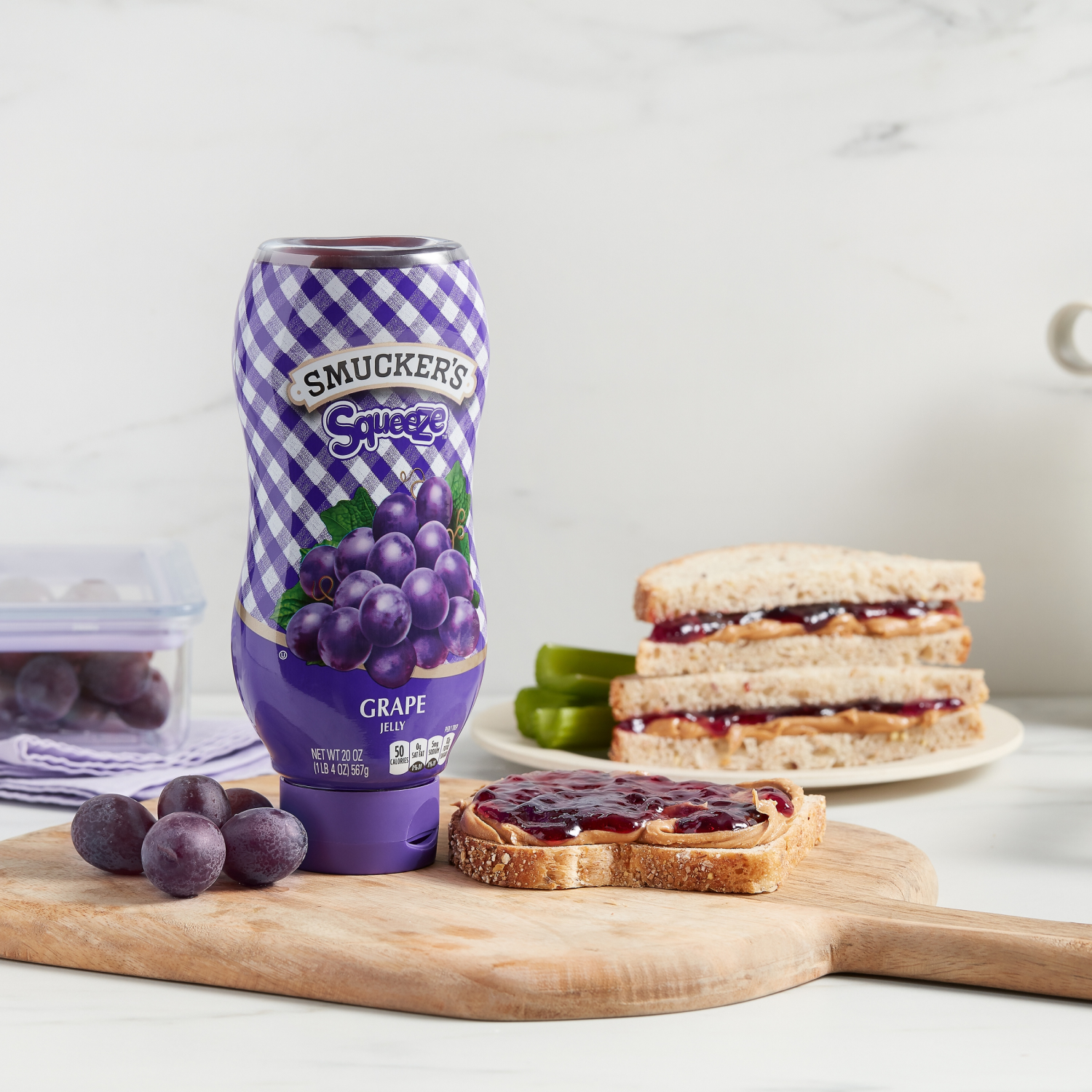 slide 2 of 8, Smucker's Jelly, Grape, 20 oz