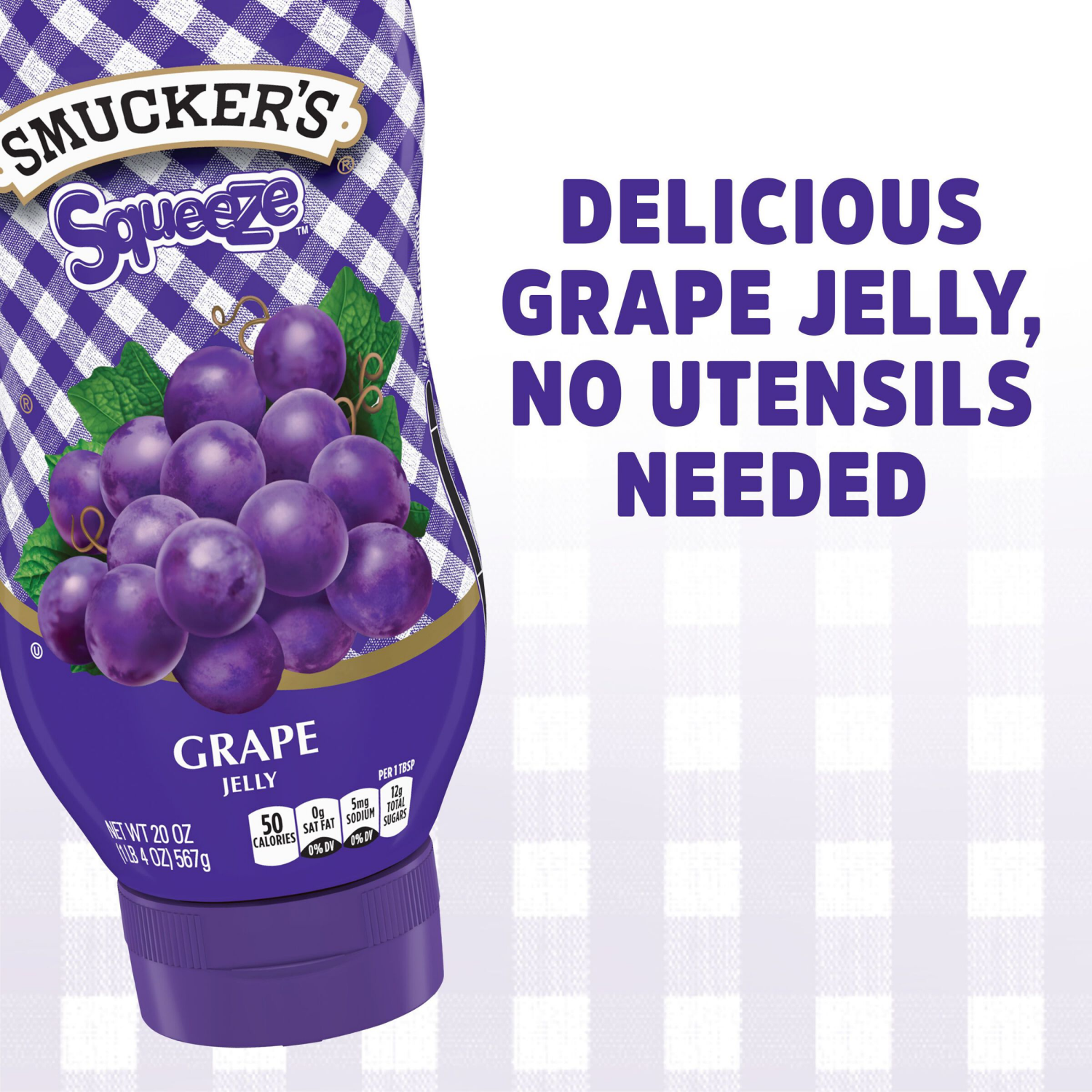 slide 5 of 8, Smucker's Jelly, Grape, 20 oz