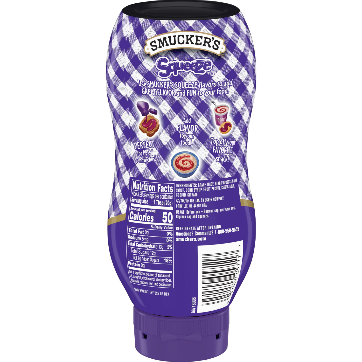 slide 6 of 8, Smucker's Jelly, Grape, 20 oz