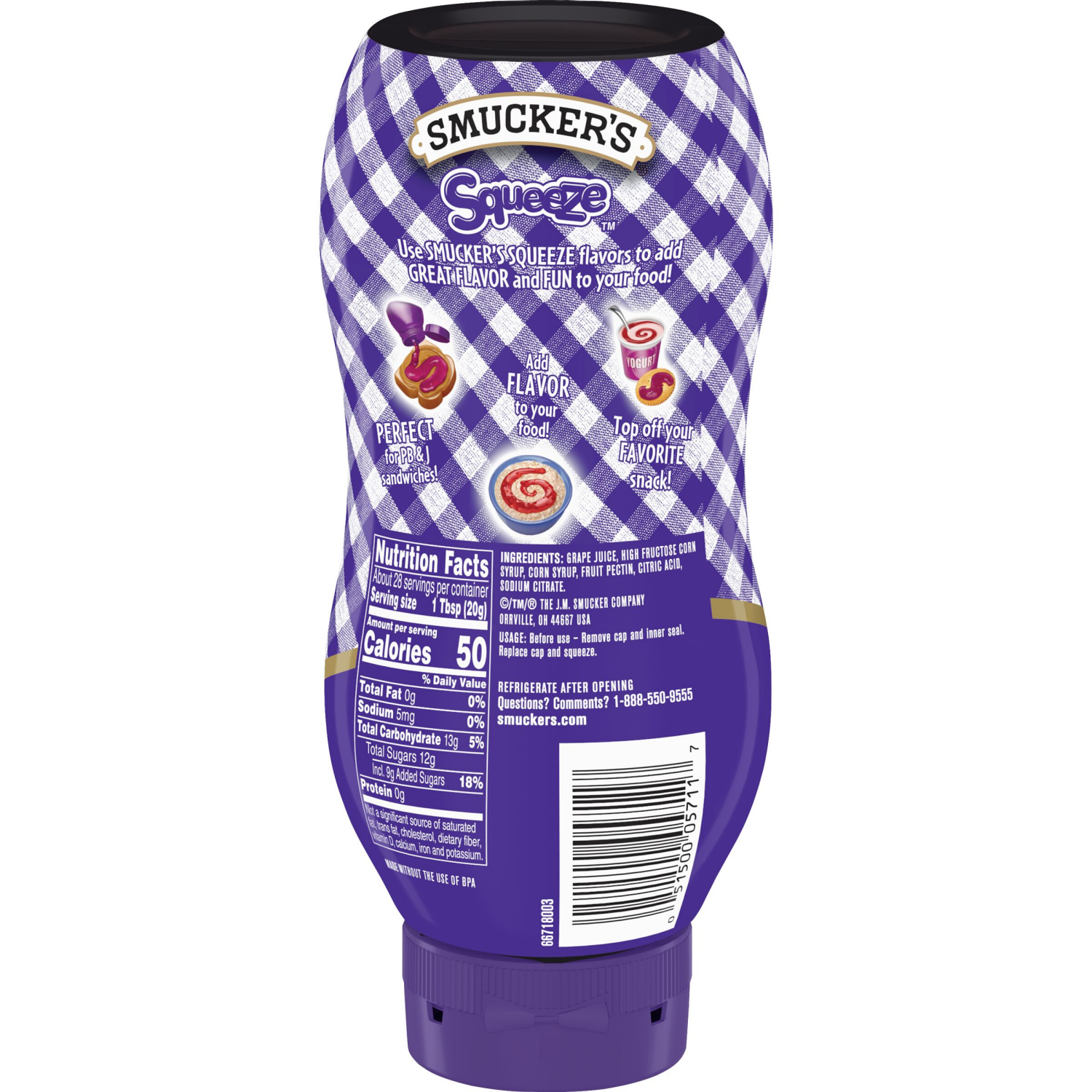 slide 8 of 8, Smucker's Jelly, Grape, 20 oz