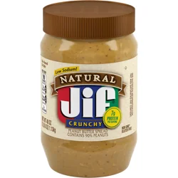 Jif Natural Crunchy Peanut Butter Spread – Contains 90% Peanuts, 40 Ounces