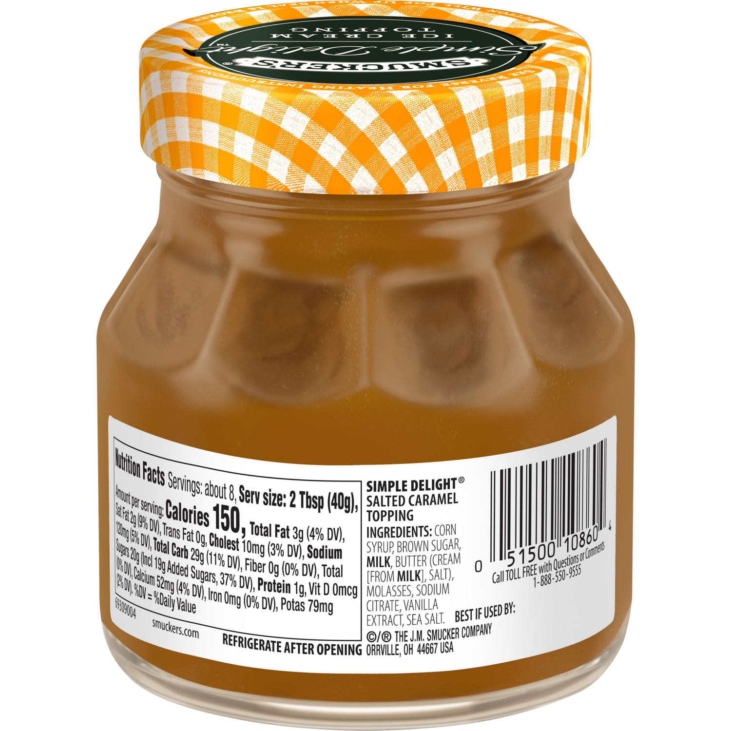 slide 6 of 6, Smucker's Simple Delight Salted Caramel Topping, 11.5 Ounces, 11.5 oz