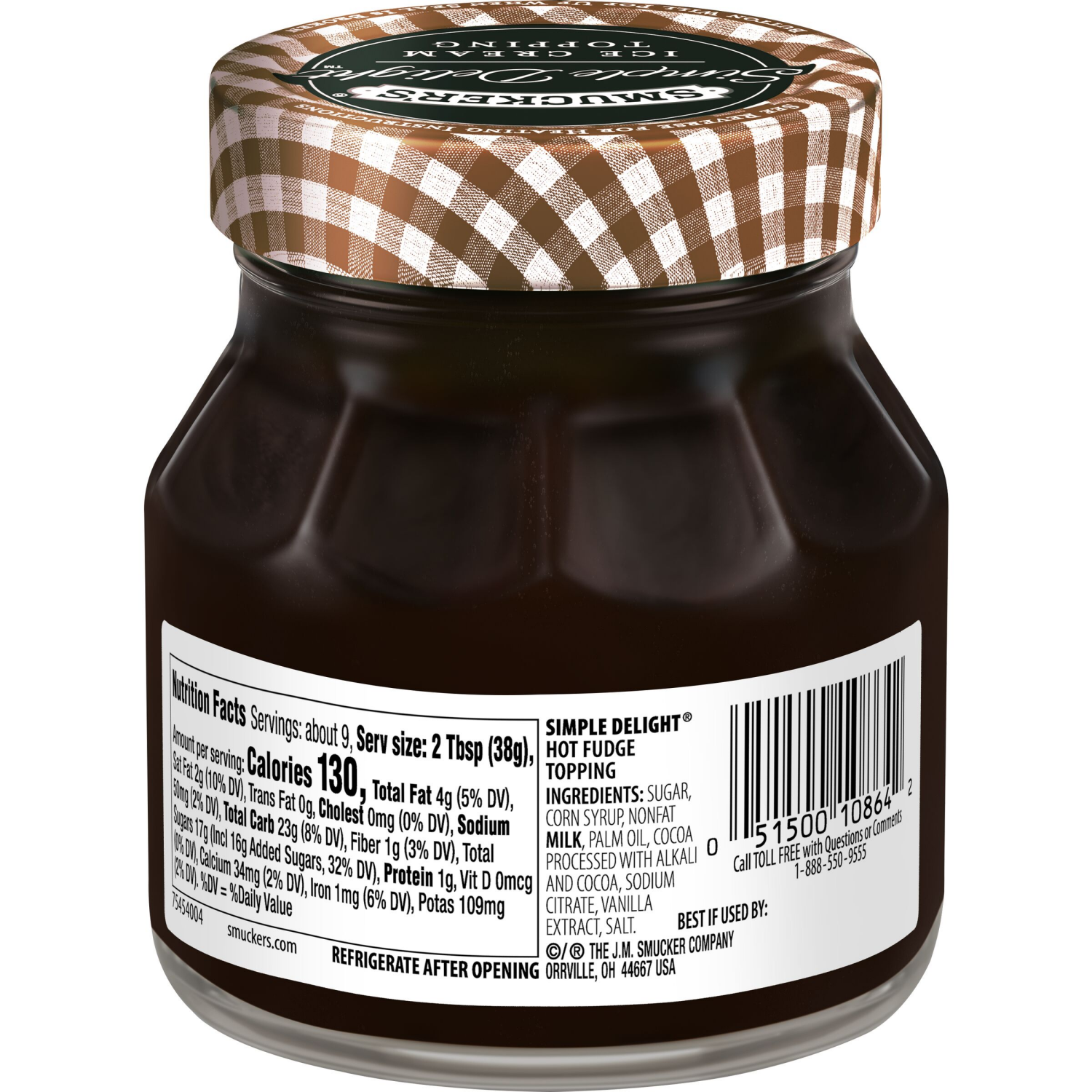 slide 3 of 3, Smucker's Simple Delight Hot Fudge Topping, 11.5 Ounces, 11.5 oz