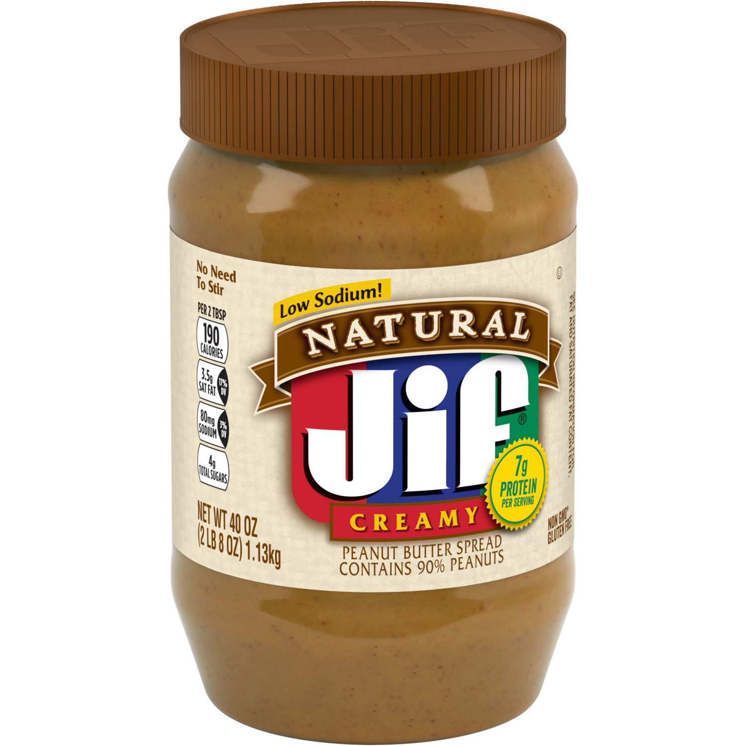 slide 5 of 6, Jif Peanut Butter, Peanut Butter, 40 oz