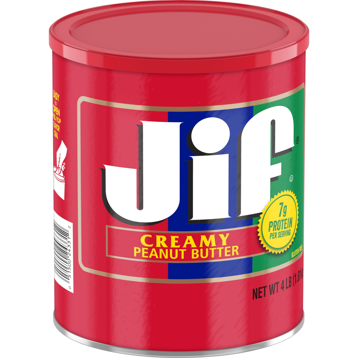 slide 4 of 6, Jif Creamy Peanut Butter, 4-Pound Can, 4 lb