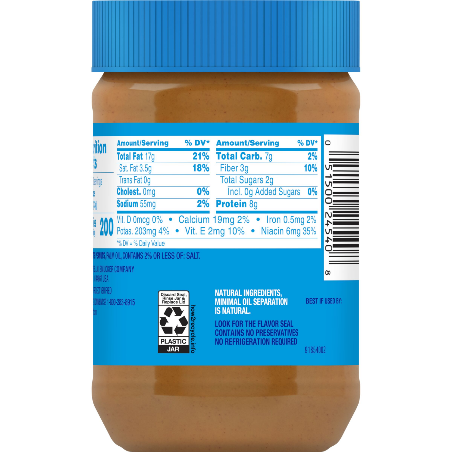 slide 5 of 5, Jif Spread, Peanut Butter, 15.5 oz