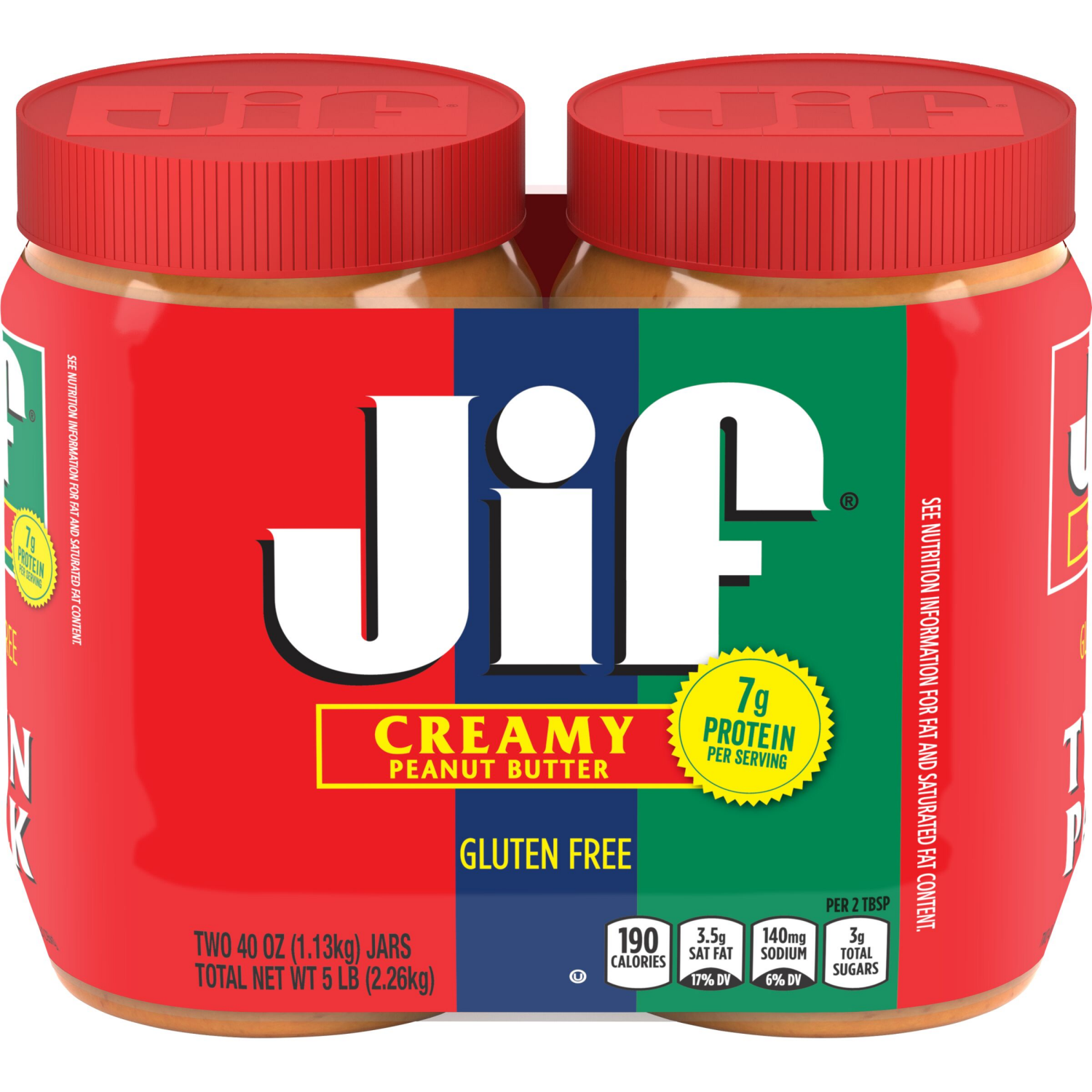slide 1 of 5, Jif Peanut Butter, 80 oz