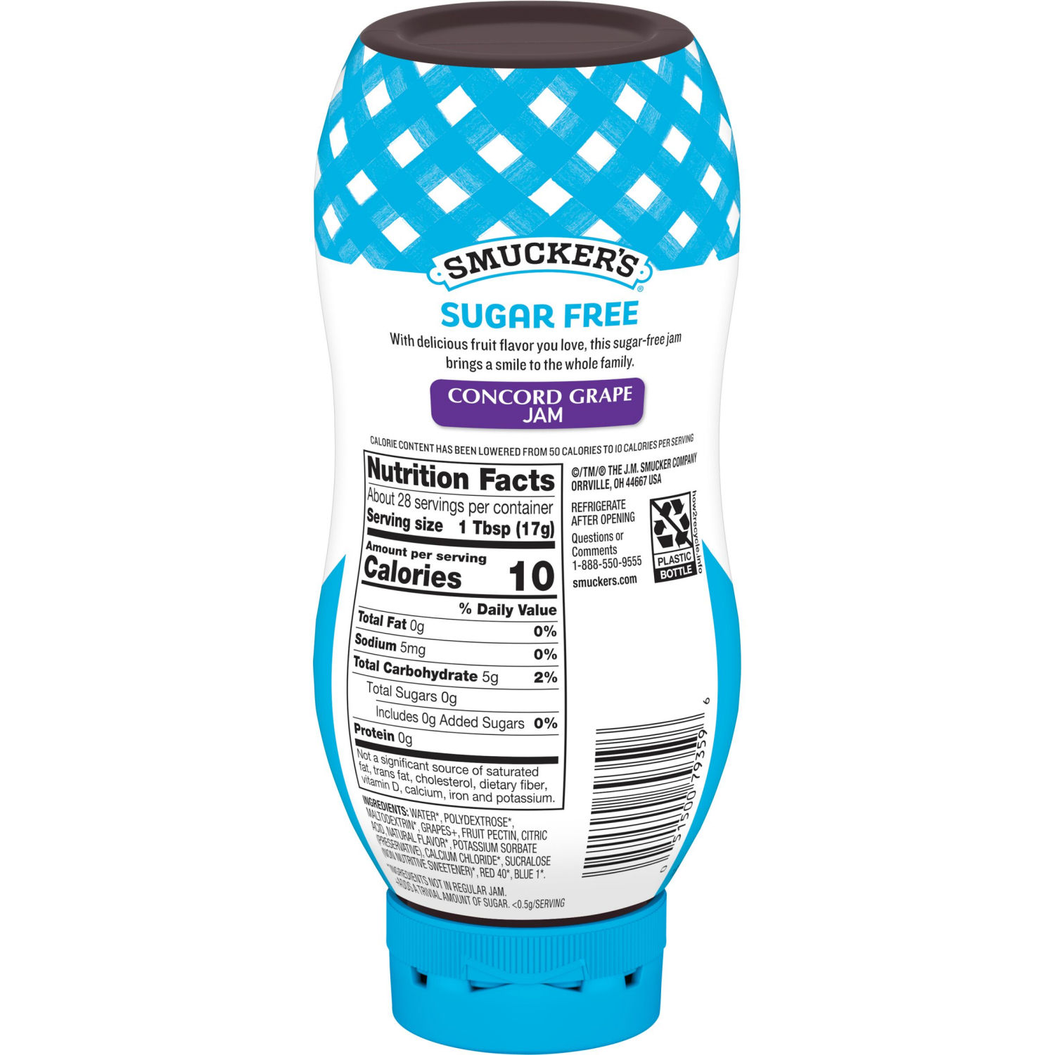 slide 2 of 8, Smucker's Smucker’s Squeeze Sugar Free Concord Grape Jam, 16.5 oz. Bottle, 16.5 oz