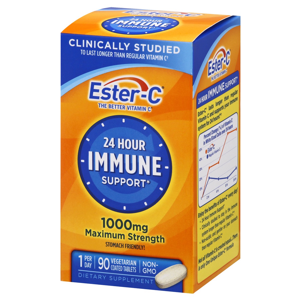 slide 8 of 13, Ester-C 1000 mg Maximum Strength Tablets Vitamin C 90 ea, 90 ct