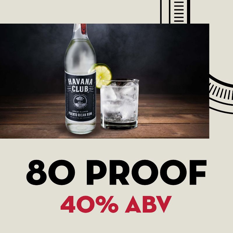 slide 3 of 6, Havana Club Anejo Blanco Puerto Rican Rum - 750ml Bottle, 750 ml