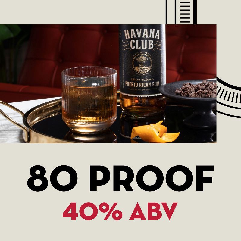 slide 3 of 6, Havana Club Anejo Clásico Puerto Rican Rum - 750ml Bottle, 750 ml