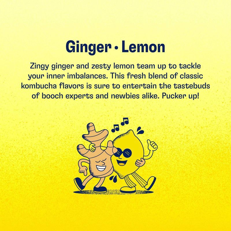 slide 6 of 10, Health-Ade Health Ade Organic Vegan Ginger Lemon Kombucha - 16 fl oz, 16 fl oz