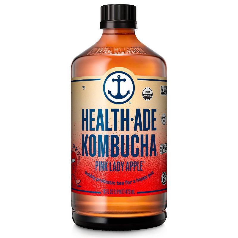 slide 1 of 10, Health-Ade Organic Vegan Pink Lady Apple Kombucha - 16 fl oz, 16 fl oz