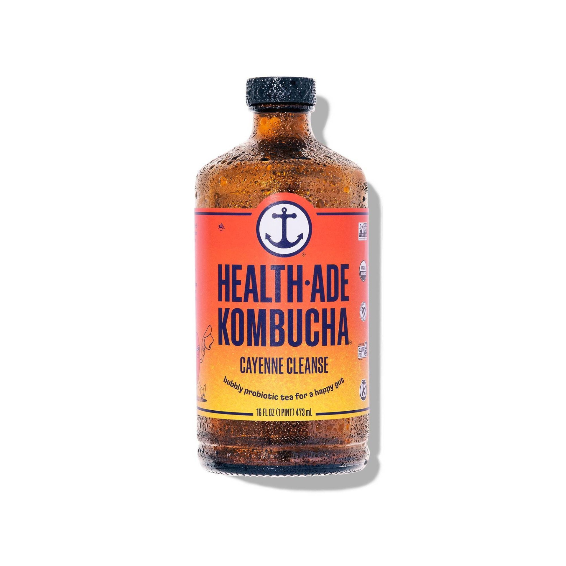 slide 1 of 4, Health-Ade Organic Vegan Cayenne Cleanse Kombucha - 16 fl oz, 16 fl oz