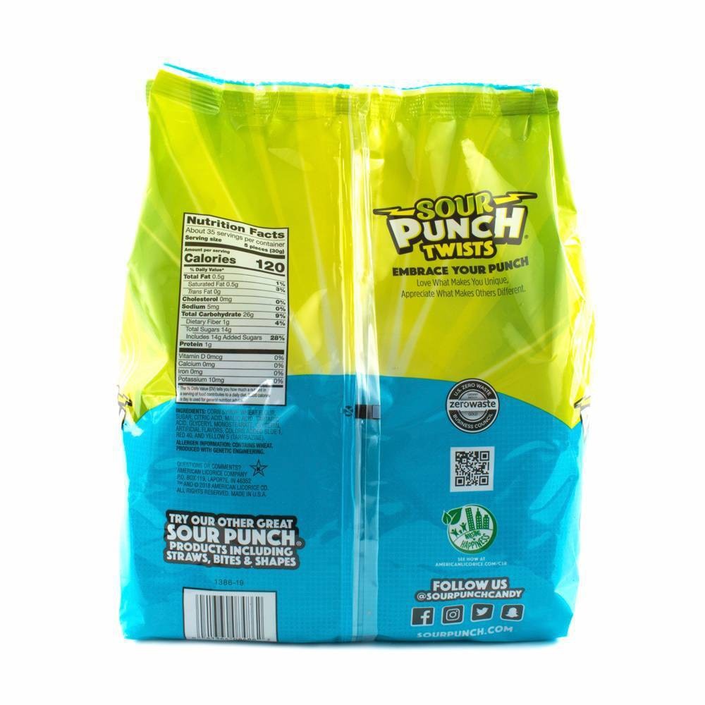 slide 2 of 4, Sour Punch Assorted Flavor Twists, 37 oz