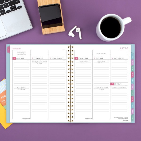 slide 7 of 7, AT A GLANCE AT-A-GLANCE BADGE 2024-2025 Weekly Monthly Planner, Geo, Large, 8 1/2" x 11", 1 ct