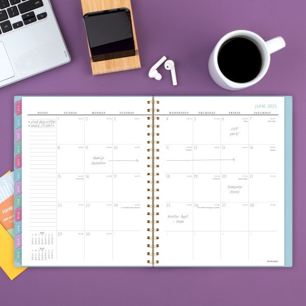 slide 4 of 7, AT A GLANCE AT-A-GLANCE BADGE 2024-2025 Weekly Monthly Planner, Geo, Large, 8 1/2" x 11", 1 ct