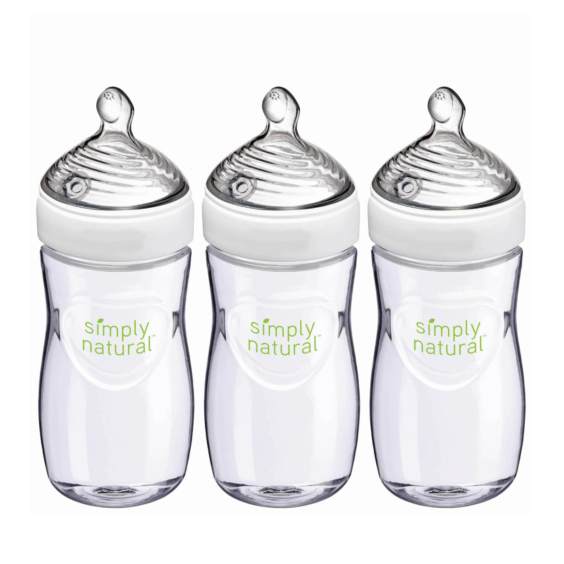 slide 1 of 7, NUK Simply Natural Bottle, 9 oz, 3 ct