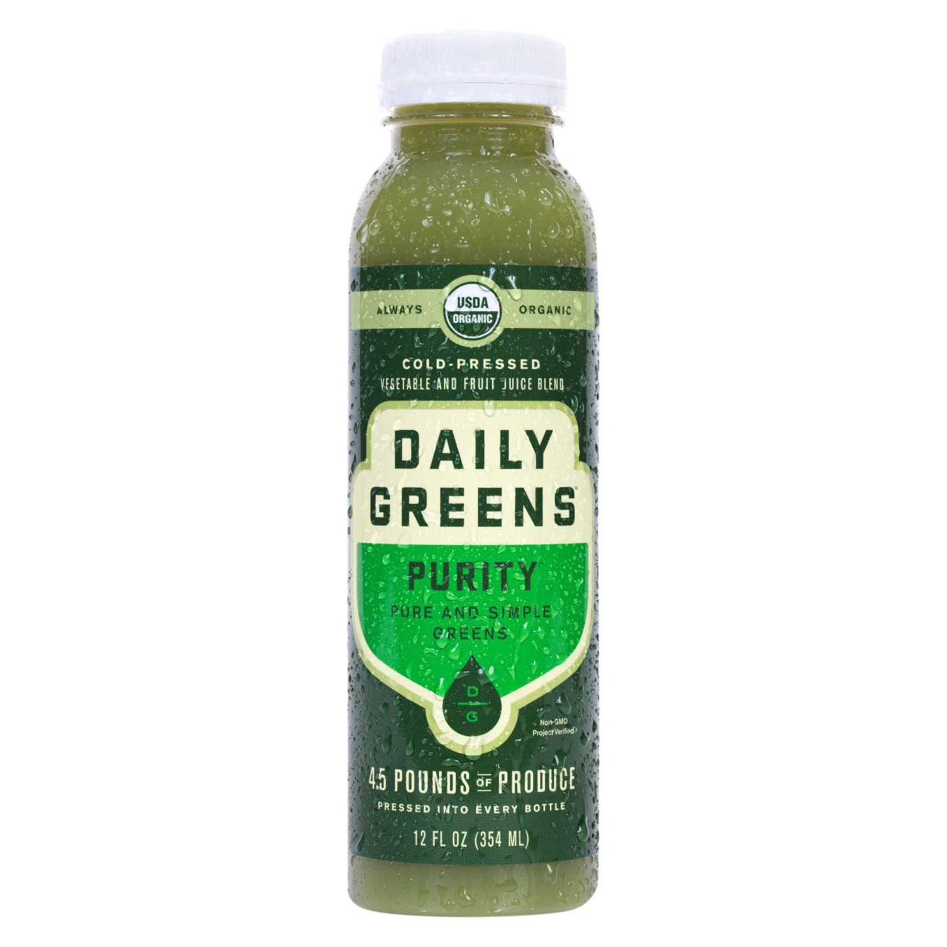 slide 1 of 1, Daily Greens Purity Organic Cold Pressed Juice, 12 oz