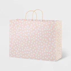 Large Triangle Pattern Gift Bag Pink/White - Spritz™