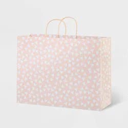 Large Triangle Pattern Gift Bag Pink/White - Spritz™