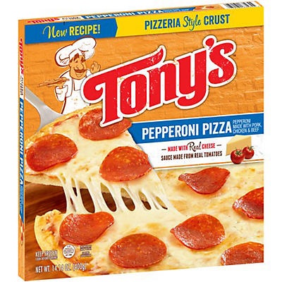 slide 1 of 1, Tony's Pizzeria Style Crust Pepperoni Pizza, 14.14 oz