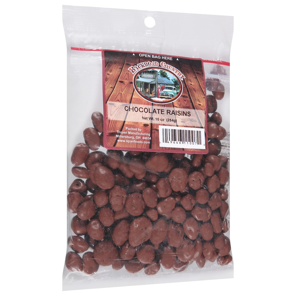 slide 1 of 12, Backroad Country Chocolate Raisins 10 oz, 10 oz