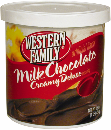 slide 1 of 1, Western Family Creamy Dlx Milk Chocolate Frosting, 16 oz