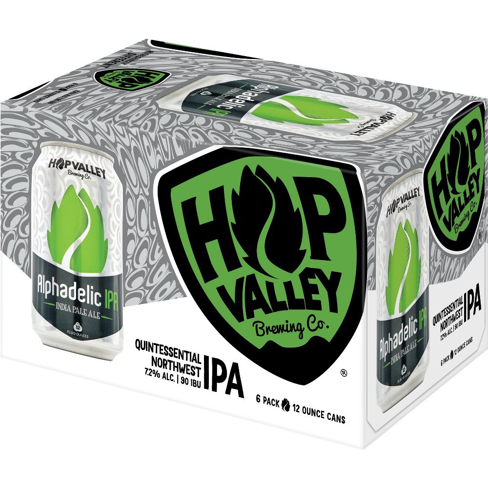 slide 4 of 5, Hop Valley Brewing Co. Hop Valley Alphadelic IPA Beer - 6pk/12 fl oz Cans, 6 ct; 12 fl oz