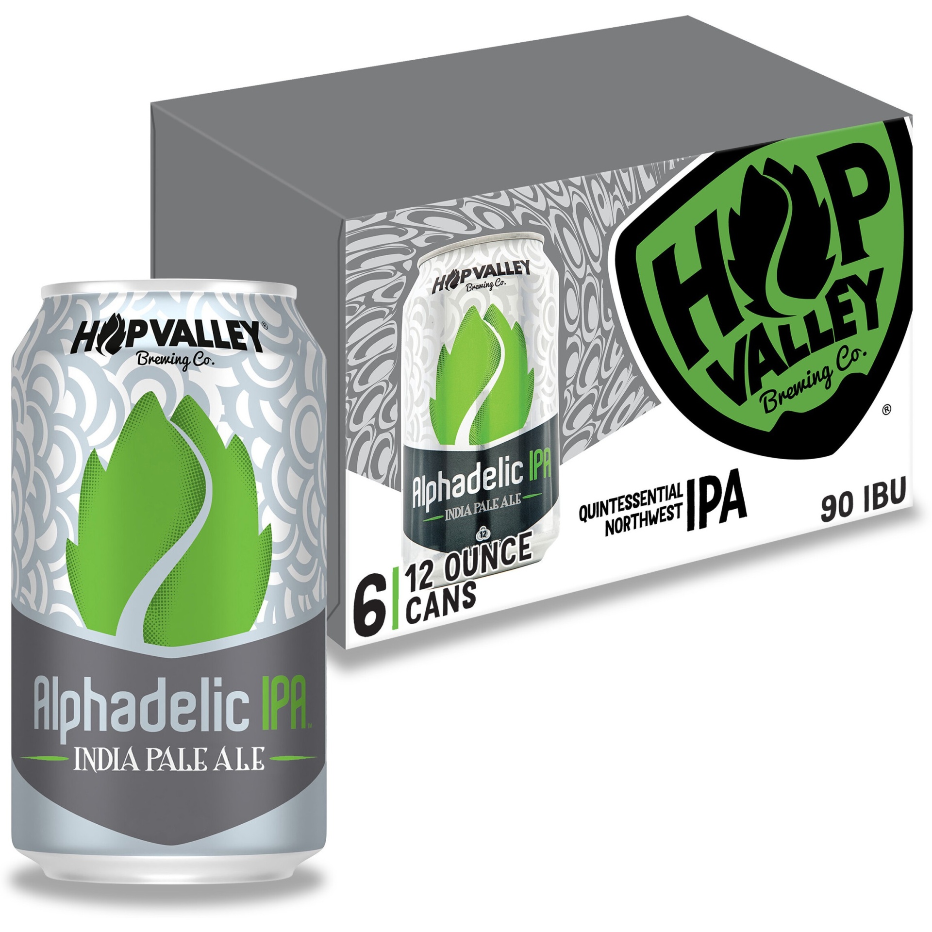 slide 1 of 5, Hop Valley Brewing Co. Hop Valley Alphadelic IPA Beer - 6pk/12 fl oz Cans, 6 ct; 12 fl oz