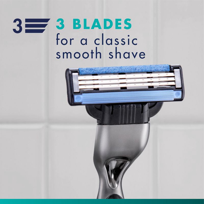 slide 4 of 9, Gillette Mach3 Men's Razor + 2 Razor Blade Refills, 1 ct