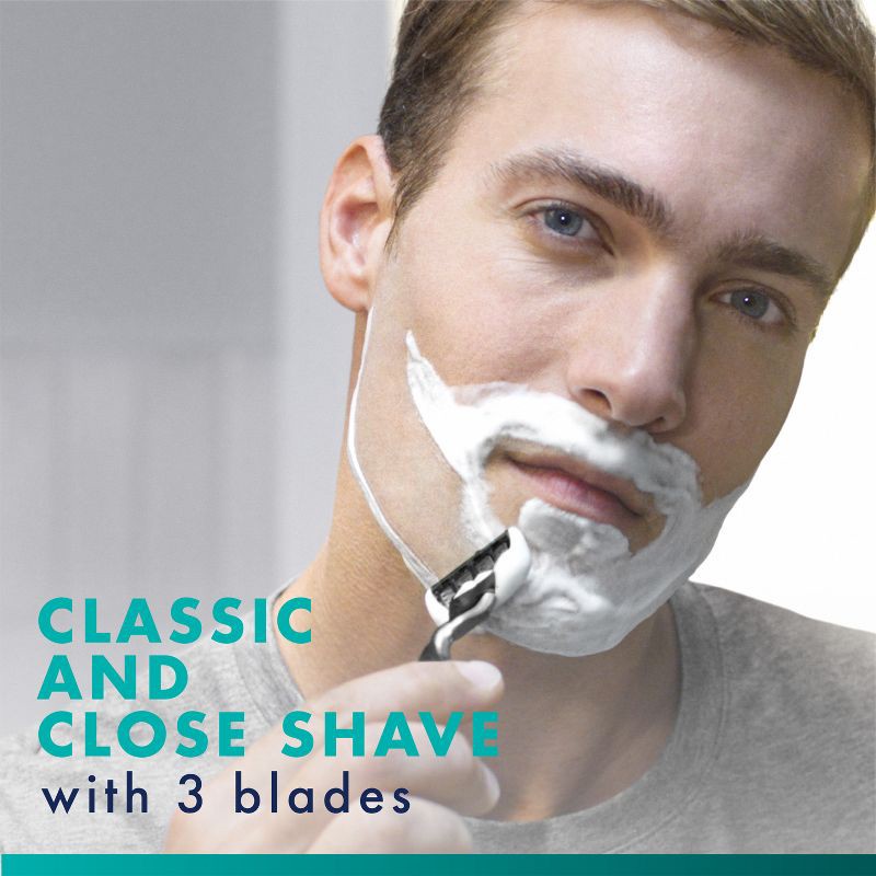 slide 5 of 9, Gillette Mach3 Men's Razor + 2 Razor Blade Refills, 1 ct