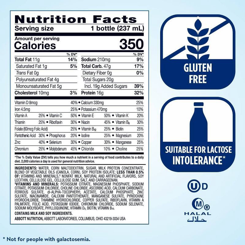 slide 7 of 9, Ensure Plus Nutrition Shake Vanilla Non-Caffeinated- 128 fl oz/16ct, 128 fl oz, 16 ct