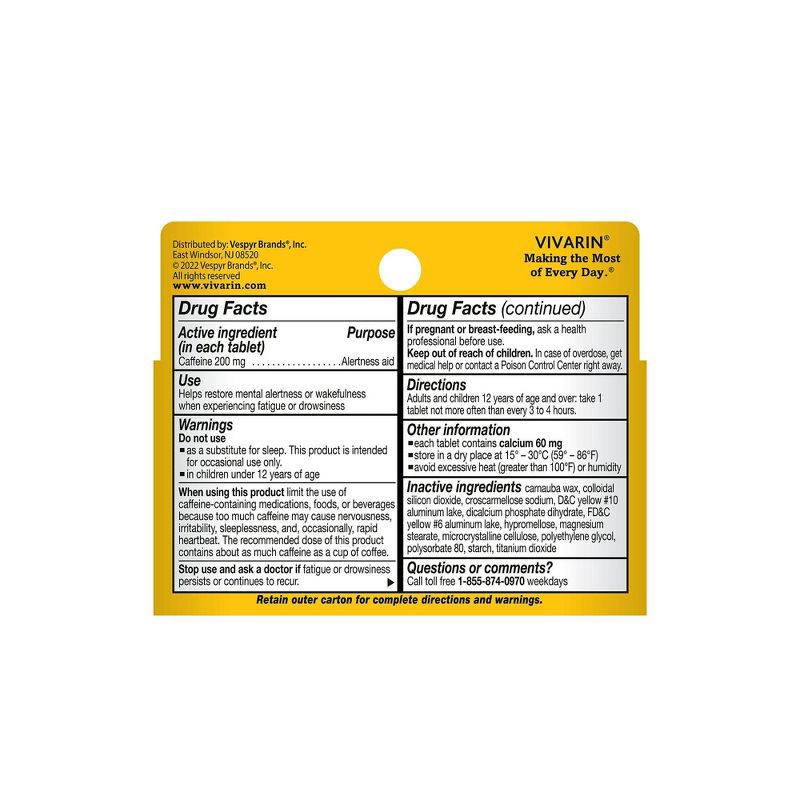 slide 2 of 8, Vivarin Caffeine Alertness Aid Tablets - 40ct, 40 ct